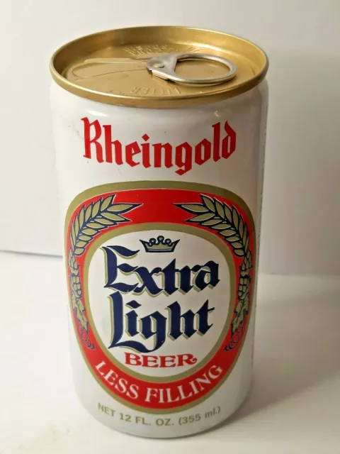 Rheingold Extra Light 12oz Bottom Opened Collectible Pull Tab Beer Can