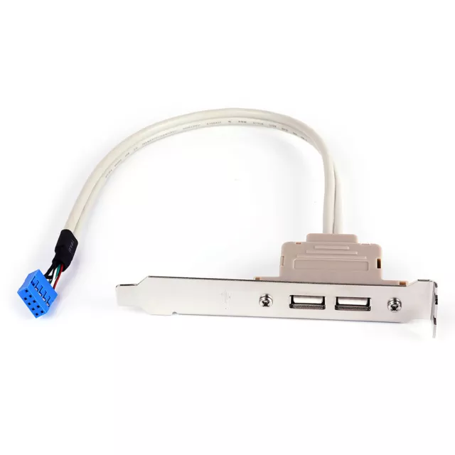 9 Pin IDC Motherboard Female Header to Dual USB 2.0 Cable for Desktop Computer