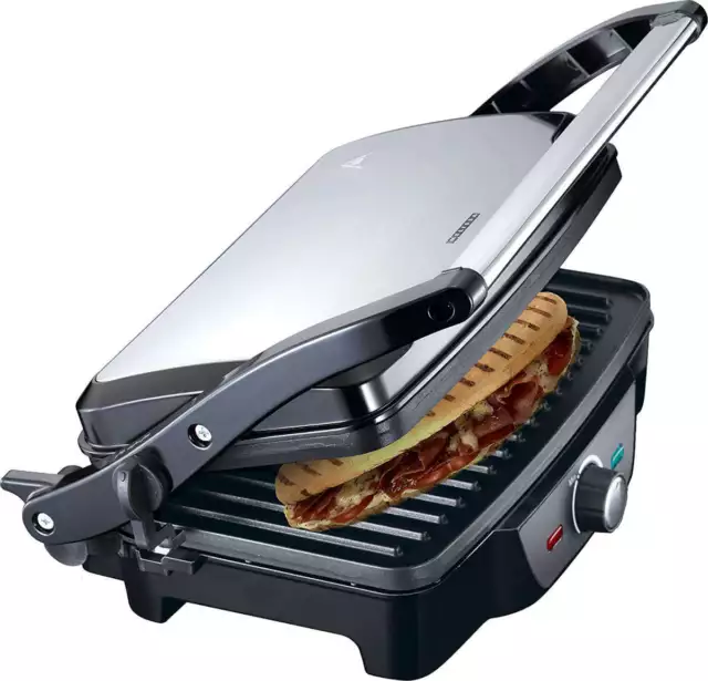 Melissa 16240108 Kontaktgrill Elektro-Grill Panini-Grill Sandwich-Maker Toaster
