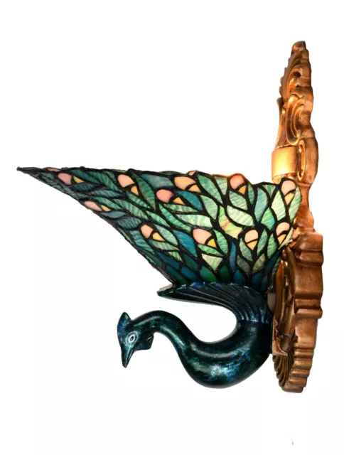 Peacock Tiffany Style Wall Lamp 3