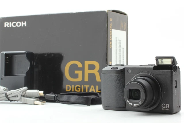 [Near MINT in Box] RICOH GR Digital II 10.1MP digital Camera black From JAPAN
