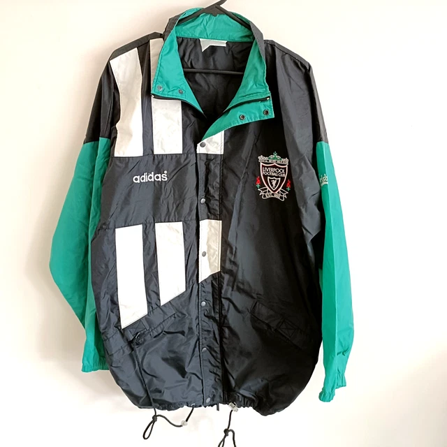 VINTAGE LIVERPOOL FC Adidas 90s Jacket Carlsberg - VTG Black Green