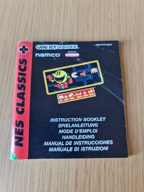 Notice/manuel Seul Du Jeu Pac-Man Sur Nintendo Game Boy - Bon état - Pour Collectionneurs