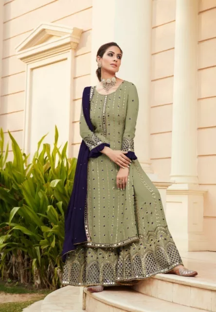Indian  Bollywood Designer Pakistani women Party Dress Salwar Kameez Plazzo Suit