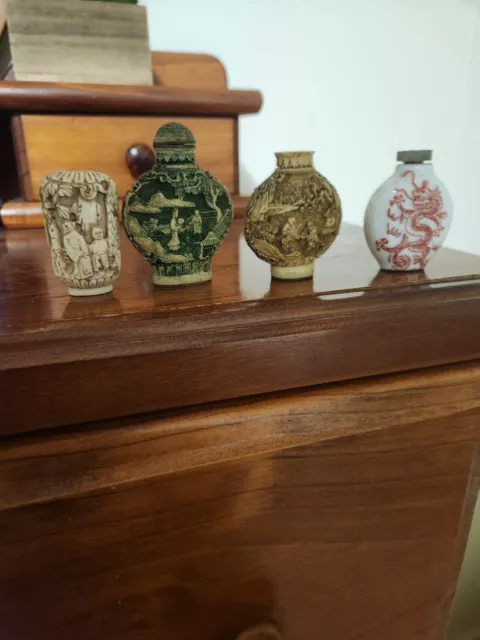 Chinese 19th Century Snuff Bottles X4