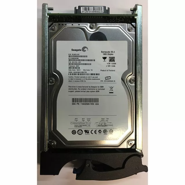 118032589 - EMC 1TB 7200 RPM SATA 3.5" HDD for all CX4's, CX3-80, -40, -40C, ...