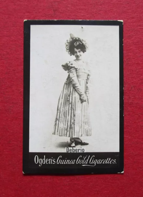 OGDENS  SCARCE GUINEA GOLD  Circa 1900  STAGE ACTRESS  CIGARETTE CARD   DEBERIO