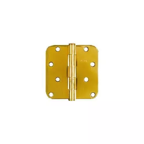 Door Hinge 4 Inch 5/8 Radius Bright Solid Brass 038613207035