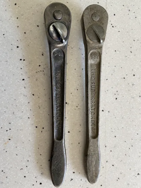 Lot Of 2 Vintage JH Williams 1/2 Drive S-51 Ratchets USA