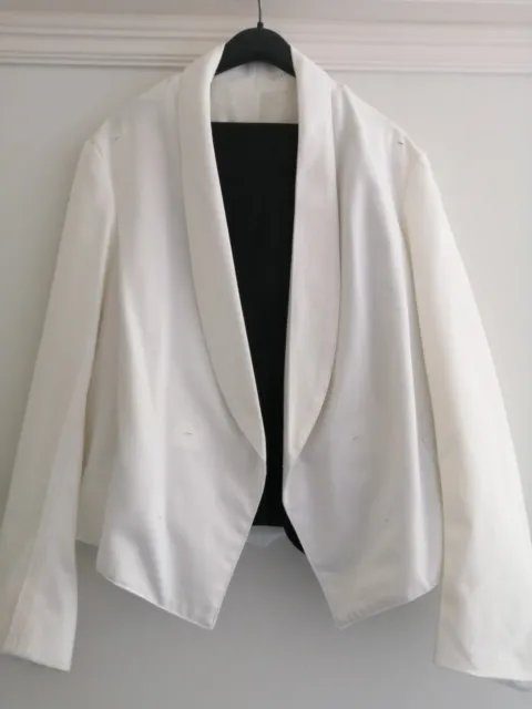 Merchant Naval Officer's dinner suit (mess kit), short white jacket, black trs.