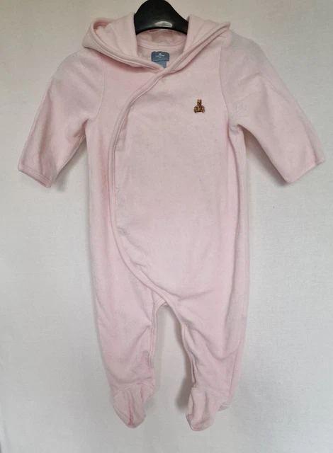 GAP.Baby Girls Clothes Pink Romper with hooded Age 6-9 M.Perfect condition.