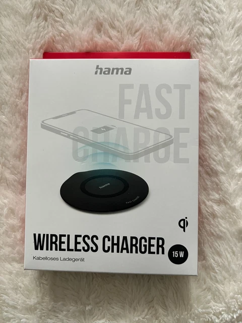 Hama Fast Charge Wireless Charger 15W - QI-FC15 Black Indoor