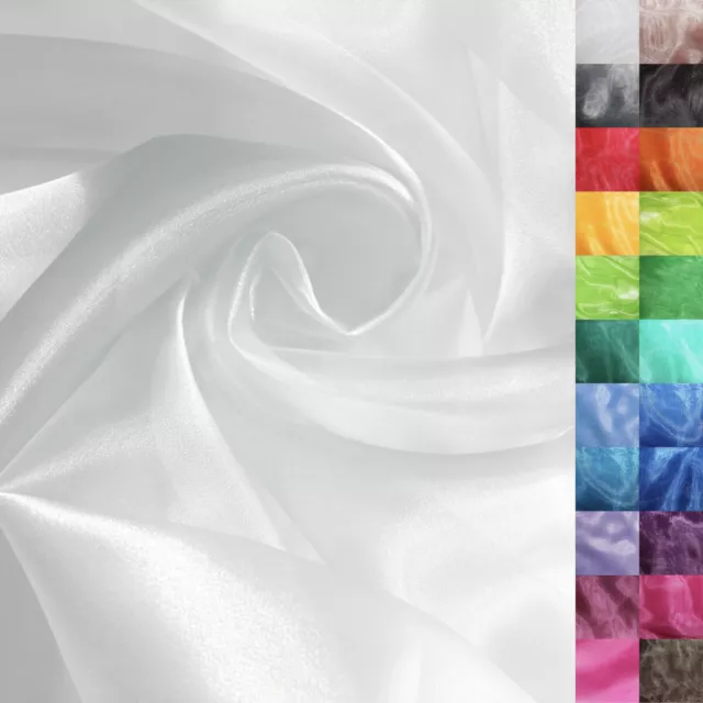 Organza Stoff CRYSTAL oder GLAS  Meterware ca. 150 cm breit - Über 25 Farben