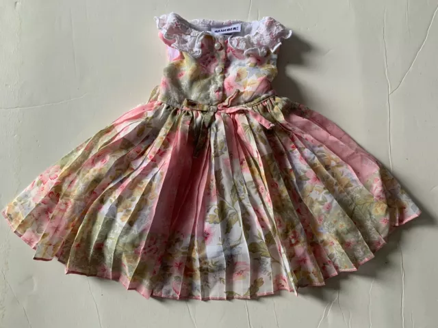 Blueberi Boulevard Baby Girls 3/6 mos Layered  Floral Chiffon Dress Cottage Core