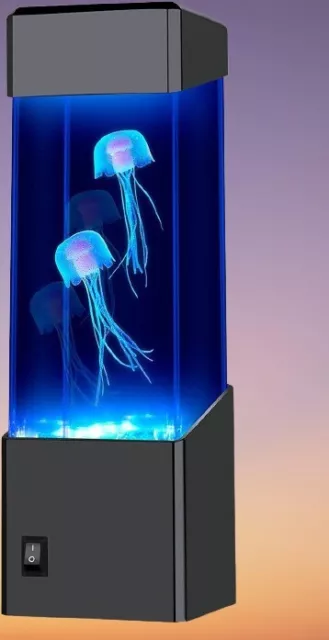 Jellyfish Lava Lamps USB Power Aquarium Night Lights Multi-Color Home Decoration
