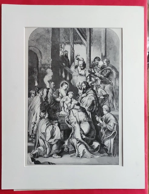 Gravure Ancienne : L'Adoration Des Mages Par Natoire (1752) – Encadrée !