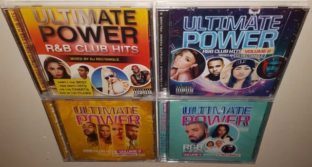 DJ RECTANGLE ULTIMATE POWER R&B CLUB HITS VOLUMES 1 2 3 & 4 BRAND NEW SEALED CDs