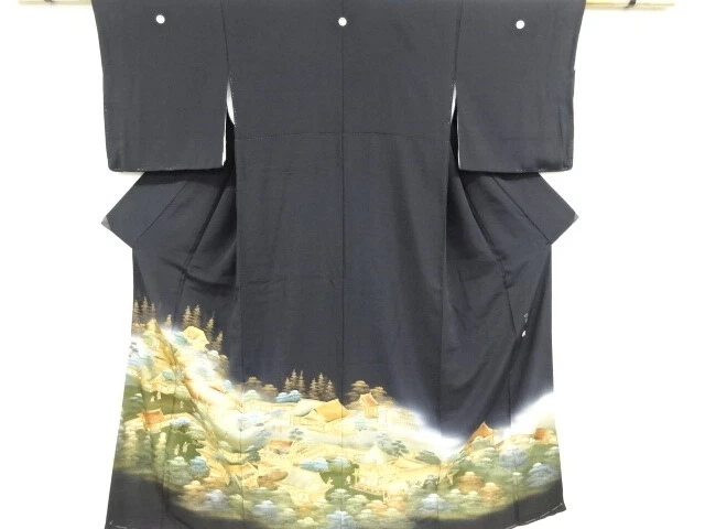 6778253: Japanese Kimono / Vintage Unused Tomesode / Kinsai / People In The Past