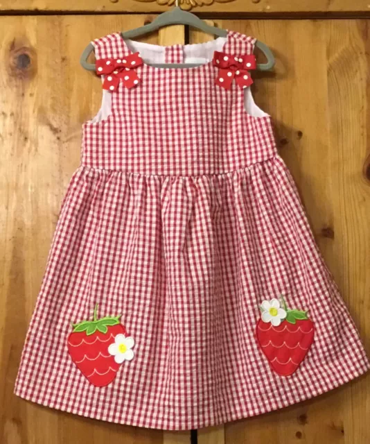 NWOT RED GINGHAM Seersucker Dress By Counting Daisies Size 3T $7.00 ...