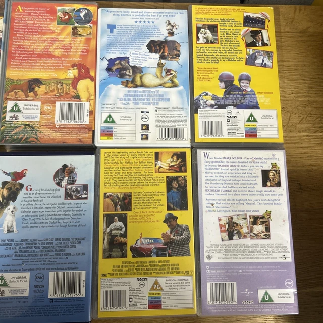 ICE AGE, MATILDA, Ants, Peter Pan & More 10 x VHS retro video tapes