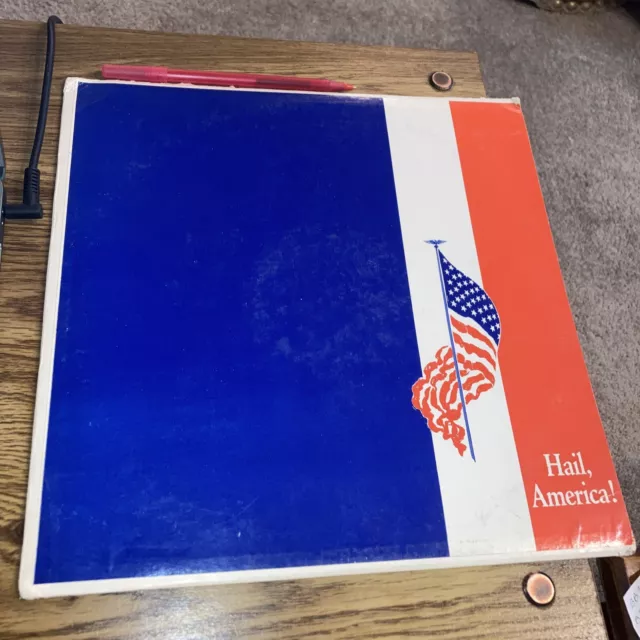 Hail America LP Various RCA For School Broadcast , Carmen Dragon w/ lyric sheet