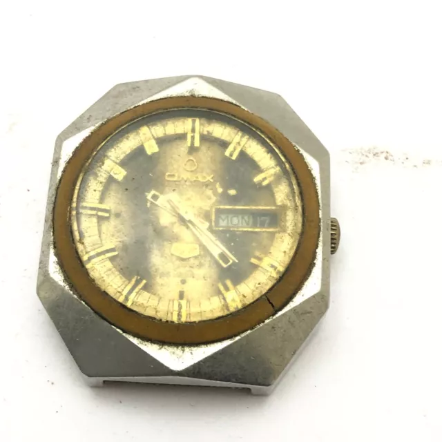 Vintage OMAX Watch For Only Use Spare Parts Stainless Steel NonWorking Condition