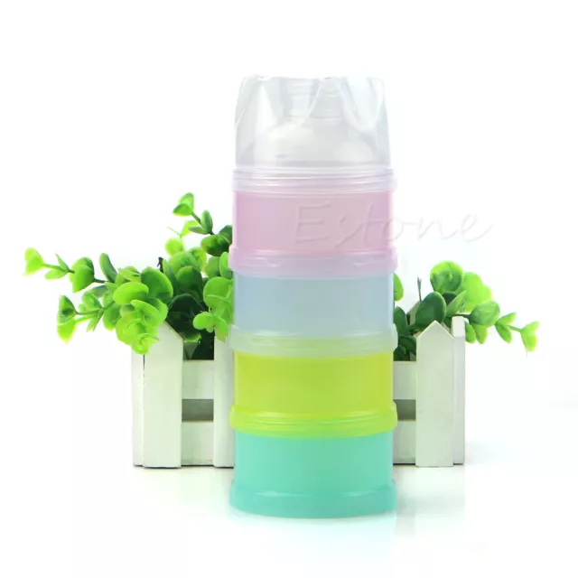 1Pc Portable 4 Layers Infant Baby Milk Powder Box Storage Container Travel