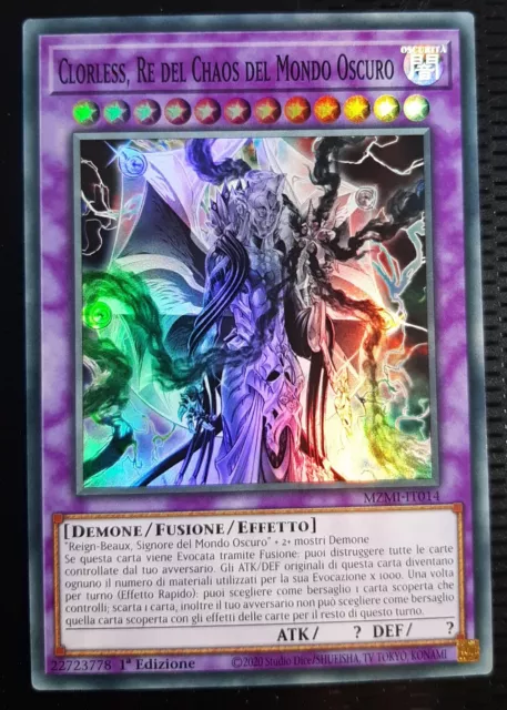 CLORLESS RE DEL CHAOS DEL MONDO OSCURO Super Rara in Italiano MZMI-IT014 YUGIOH