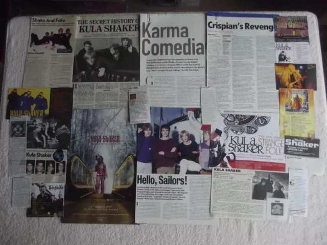 Kula Shaker - Magazine Cuttings Collection - Clippings, Photos, Adverts X22.