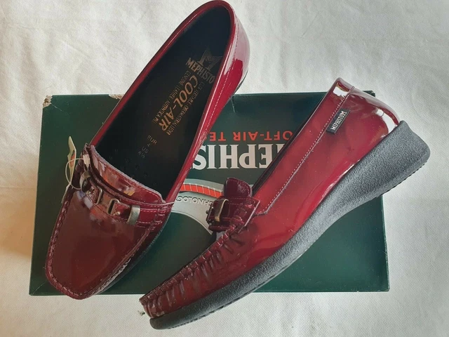 chaussures en cuir verni neuves Mephisto modèle Georgia wine taille 37 (pa)