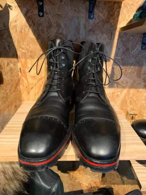 CHRISTIAN LOUBOUTIN SHOES Boots CITYCROC 20 Lace-up Black Size 42 US ...