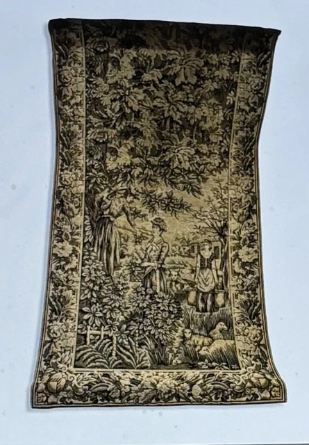 Grande tapisserie du XXe Décor de scène d'auberge L2406 Marron