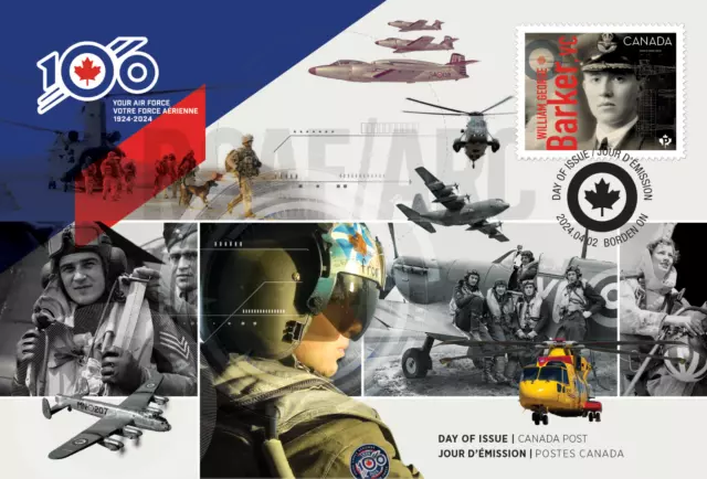 Royal Canadian Air Force RCAF 100th Anniversary Commemorative Envelope stamp