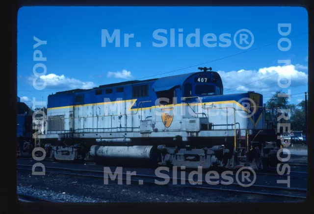 Original Slide D&H Delaware & Hudson ALCO C420 407 East Deerfield MA 1985