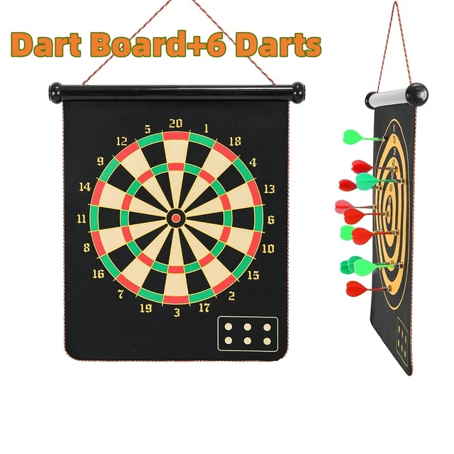 17& DOUBLESIDED Dart Board Set Dartboard Game Indoor Outdoor