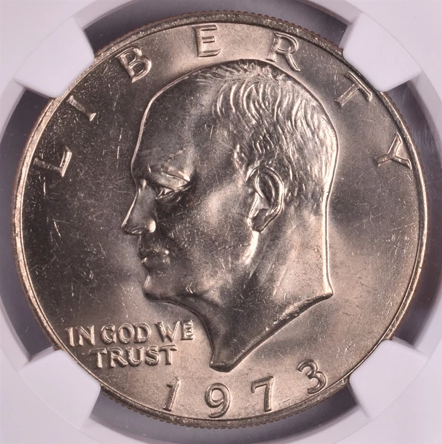 1973 Eisenhower Dollar - NGC MS66