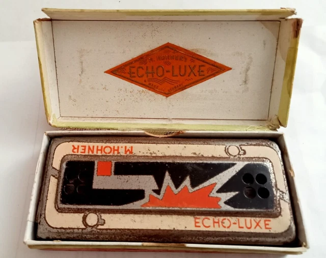 Harmonica Ancienne M.hohner Echo Luxe Avec Sa Boite