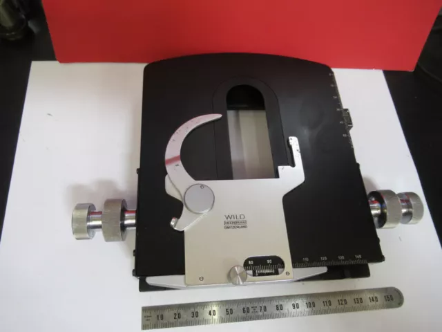 Wild Heerbrugg Swiss M20 Stage Table Micrometer Microscope Part As Pic 8C-Ft-53