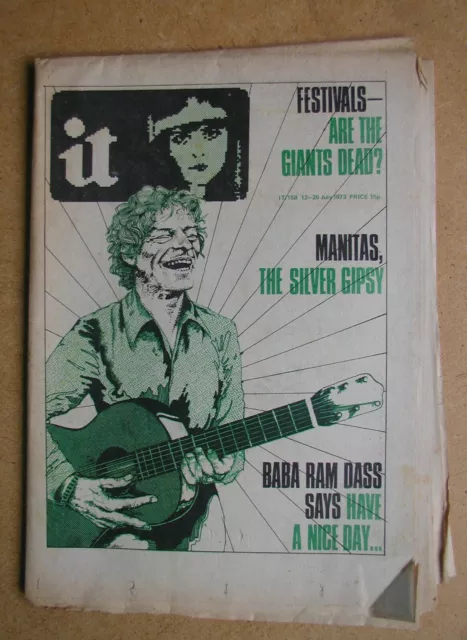 IT, International Times Magazine No. 158. 12-26 July 1973. Manitas, Festivals et