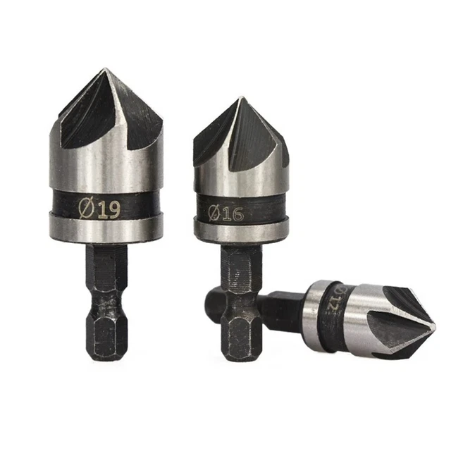 Mèche Conique 90° CMT – Carbure Monobloc, 3 Tranchants, Queue 10 Mm, Pour Bois, Plastique, Alu - 4