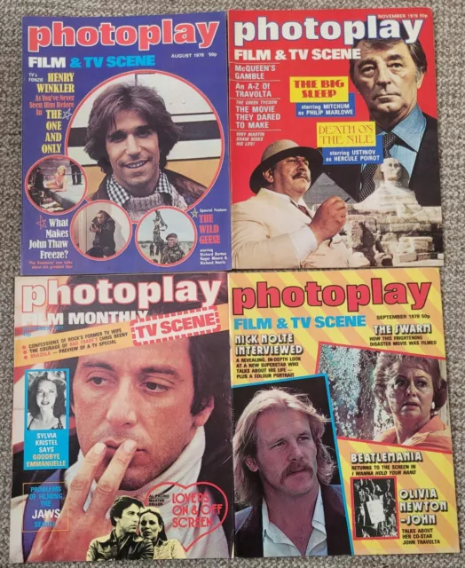 JOB LOT of 4 PHOTOPLAY FILM MONTHLY - Vintage Film Magazines Al Pacino - LOT 4