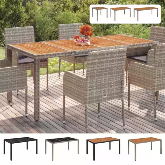 Gartentisch Terrassentisch Esstisch Gartenmöbel Tisch Poly Rattan vidaXL