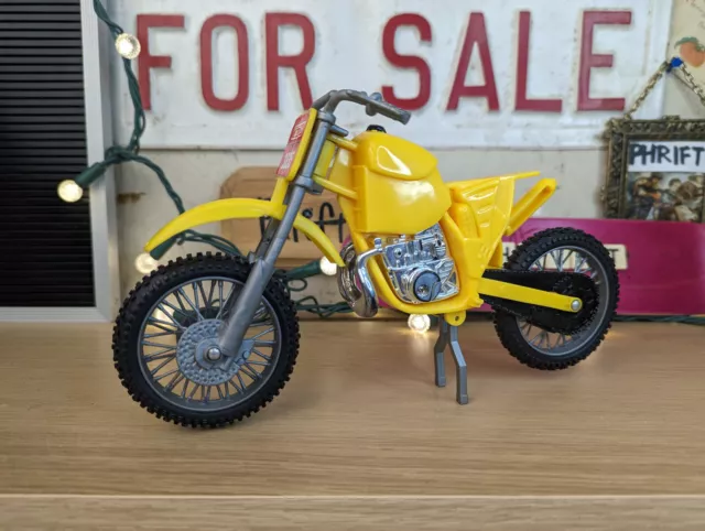 Tonka 3835 Motocross Yellow Red Dirt Bike VTG; Toy Motorbike 092621