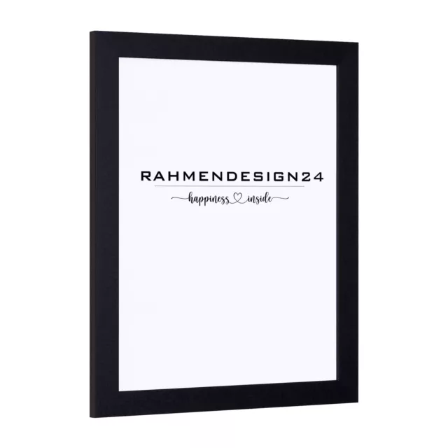 Rahmendesign24 Bilderrahmen Milano, 4 Farben - 47 Größen, Fotorahmen, Schwarz