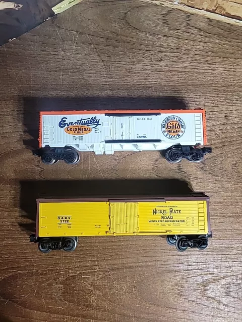 Lionel O Gauge Nickel Plate Road Ans Gold Medal Flour Boxcars