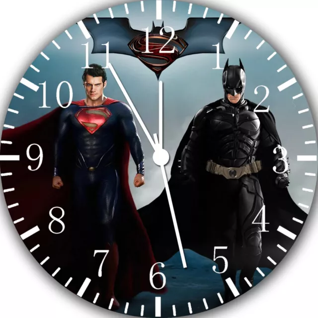 Superman V Batman Wall Clock 10 " Nice pour Cadeau Ou Bureau Maison Mural Décor