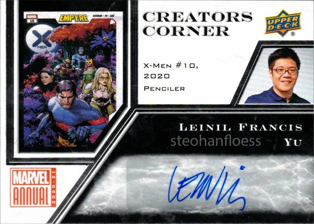 2020 2021 Marvel Annual Creators Corner Leinil Francis Yu Auto Autograph X-Men