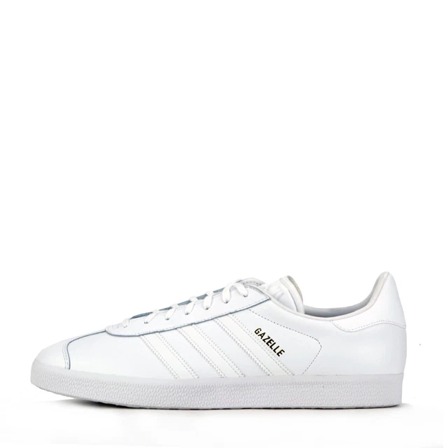 Adidas Originals Gazelle Homme Cuir Baskets en Blanc