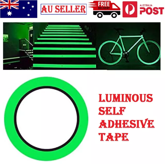 Self adhesive Glow In The Dark Luminous tape Fluorescent Night Safety Sticker