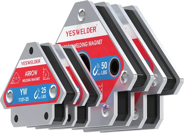 YESWELDER 25 LB & 50LB Welding Magnet-4 Pieces of Magnetic Welding Holder